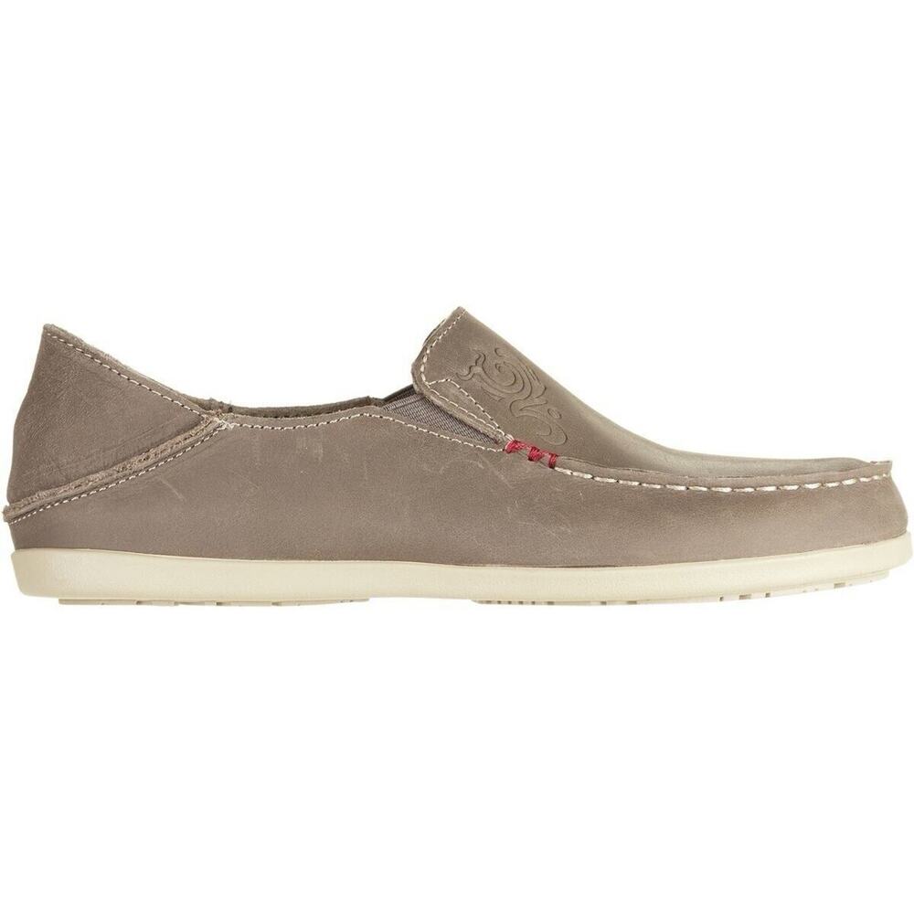 OluKai Nohea Nubuck Sz 9.5 Shoes Brown Drop In Heel Casual Slip On Loafer Womens